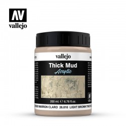 VALLEJO 26.810 Diorama Effects Light Brown Thick Mud  Thick Mud Textures 200 ml.