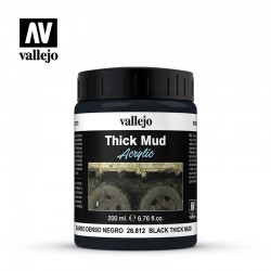 VALLEJO 26.812 Diorama Effects Black Thick Mud Thick Mud Textures 200 ml.