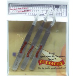 FLEX-I-FILE FF1200 Stainless Steel Tweezers 3pcs