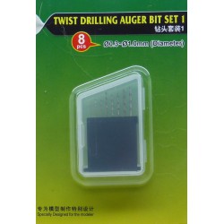 TRUMPETER 09954 Twist Drilling Auger Bit Set 0.3-1mm 8pcs