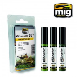 AMMO BY MIG A.MIG-7502 Oilbrusher Set Green Tones 10ml