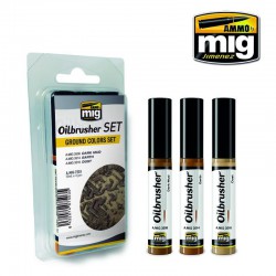 AMMO BY MIG A.MIG-7503 Oilbrusher Set Ground Colors Oil Paints 10ml