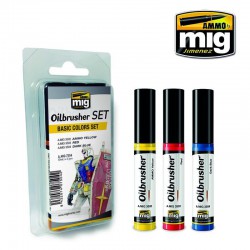 AMMO BY MIG A.MIG-7504 Oilbrusher Set Basic Colors 10ml