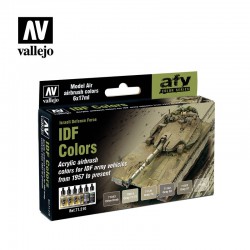 VALLEJO 71.210 Model Air Set IDF Colors (6) AFV 6 Color Set 17 ml.