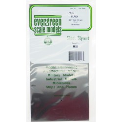 EVERGREEN EG9516 Black Sheet Styrene 150 x 1,5 x 300 mm (1p.)