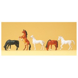 Preiser 10156 HO 1/87 Chevaux - Horses