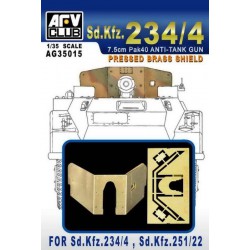 AFV CLUB AG35015 1/35 7,5cm PaK 40  Brass Shield for Sd.Kfz. 234/4 & 251/22