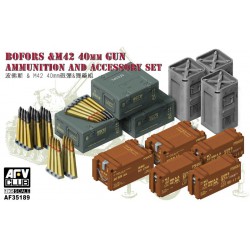 AFV CLUB AF35189 1/35 BOFORS & M42 40mm Gun Ammuntion and Accessory Set