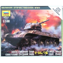 ZVEZDA 6159 1/100 Soviet medium tank T-34/76 (MOD. 1943)