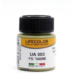 LifeColor UA003 Vert Olive Vieilli – Olive Drab Weathered FS34088 - 22ml
