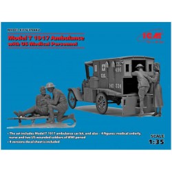 ICM 35662 1/35 Model T 1917 Ambulance with US Medical Personnel