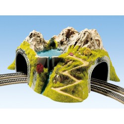 NOCH 05180 HO 1/87 Curved Tunnel, Double Track, 43 x 41 cm