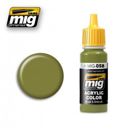 AMMO BY MIG A.MIG-0058 ACRYLIC COLOR Light Green Khaki 17 ml.