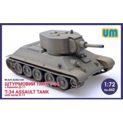 UNIMODELS 442 1/72 T-34 Assault tank with turred D-11