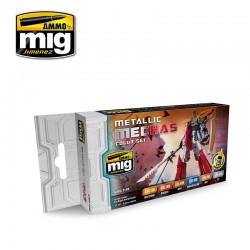 AMMO BY MIG A.MIG-7158 Metallic Mechas Color Set 6x17ml