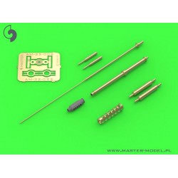 MASTER MODEL AM-35-002 1/35 AH-64 Apache - M230 Chain Gun barrel (30mm), Pitot Tubes and tail antenna (resin, PE and turned part