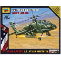 ZVEZDA 7408 1/144 AH-64 Apache U.S. Attack Helicopter