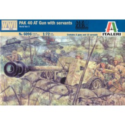 ITALERI 6096 1/72 PAK 40 AT Canon Anti Char Avec Servants – Gun with Servants