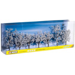 NOCH 25075 HO 1/87 Winter trees, 7 pieces, approx. 8 - 10 cm high