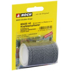 NOCH 60430 HO 1/87 Cobblestone, 100 x 5 cm (delivered in 2 rolls)