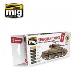 AMMO BY MIG A.MIG-7169 Set Sherman Tanks Vol. 1 (WWII Commonwealth) 6x17ml
