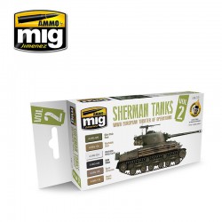 AMMO BY MIG A.MIG-7170 Set Sherman Tanks Vol. 2 (WWII ETO) 6x17ml