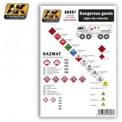 AK INTERACTIVE AK807 DANGEROUS GOODS SIGNS FOR VEHICLES