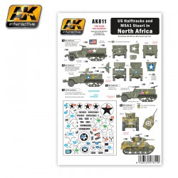 AK INTERACTIVE AK811 US HALFTRACKS AND M5A1 IN NORTH AFRICA