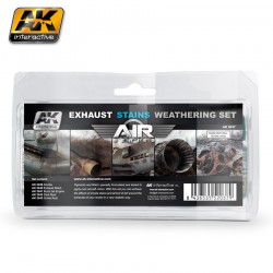 AK INTERACTIVE AK2037 EXAUSTS & STAINS WEATHERING SET