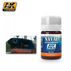 AK INTERACTIVE AK304 BROWN STREAKING GRIME FOR RED HULLS 35ml