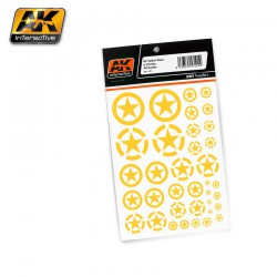 AK INTERACTIVE AK101 US YELLOW STARS IN CIRCLES ALL SCALES 