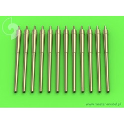 MASTER MODEL SM-700-050 1/700 USN 14in/50 (35,6 cm) gun barrels - for turrets without blastbags (12pcs) - New Mexico (BB-40) and