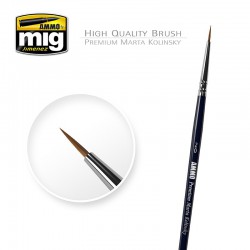 AMMO BY MIG A.MIG-8601 2/0 Premium Marta Kolinsky Round Brush 