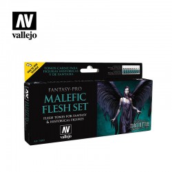 VALLEJO 74.102 Pro Nocturna Set Malefic Flesh Set (8) 8 Color Set 17 ml.