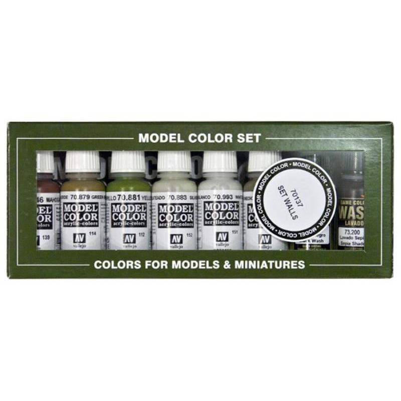 VALLEJO 70.137 Model Color Set Building Set (8) 8 colors Set 17 ml.