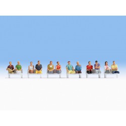NOCH 15250 HO 1/87 Passagers Assis-Sitting Passengers for wagons 12pcs