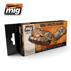 AMMO BY MIG A.MIG-7106 Acrylic Paint Set (6 jars) Rust Effects Colors