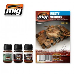 AMMO BY MIG A.MIG-7403 Weathering Rusty Vehicles (3p) 17ml