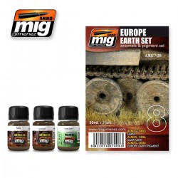 AMMO BY MIG A.MIG-7408 Weathering Europe Earth Set (3p)