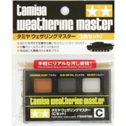TAMIYA 87085 Weathering Master Set C (Orange Rust, Gun Metal, Silver)