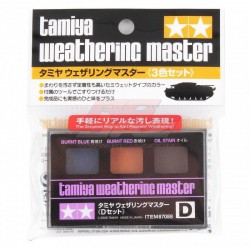 TAMIYA 87088 Weathering Master Set D (Burnt Blue, Burnt Red, Oil Stain)