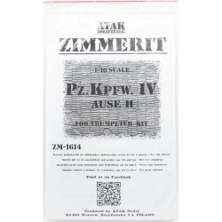 ATAK MODEL ZM-1614 1/16 Zimmerit Pz.Kpfw.IV Ausf II For Trumpeter Kit