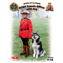 ICM 16008 1/16 RCMP Female Officer with dog