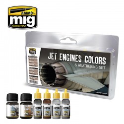 AMMO BY MIG A.MIG-7445 Jet Engines Colors And Weathering Set