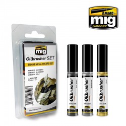 AMMO BY MIG A.MIG-7507 Oilbrusher Set Bright Metal Colors