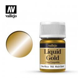 VALLEJO 70.793 Liquid Gold 214 Rich Gold (Alcohol Based) Alcohol base metallics 35 ml.