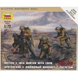 ZVEZDA 6168 1/72 British 3 Inch Mortar with Crew