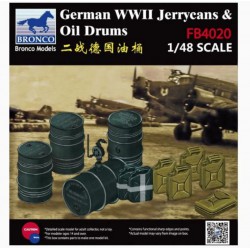 BRONCO FB4020 1/48 German WWII Jerrycans & Oil Drums