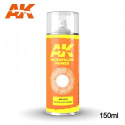 AK INTERACTIVE AK1018 MICROFILLER PRIMER - SPRAY 150ml (INCLUDES 2 NOZZLES)