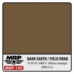 MR.PAINT MRP-145 WWII US - Dark Earth / Field Drab - FS 30118 / ANA617 (African camp.) 30 ml.